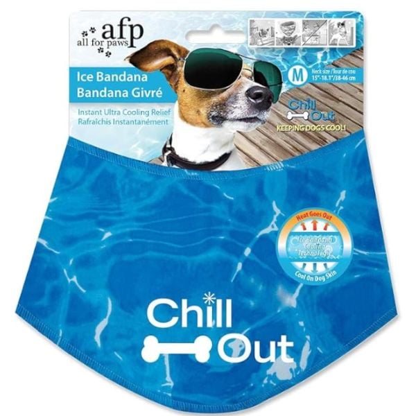 All For Paws Ice Bandana for dogs, to keep dogs cool in the summer.