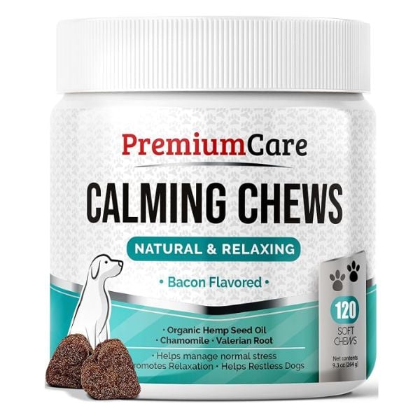Premium Care calming chews product.