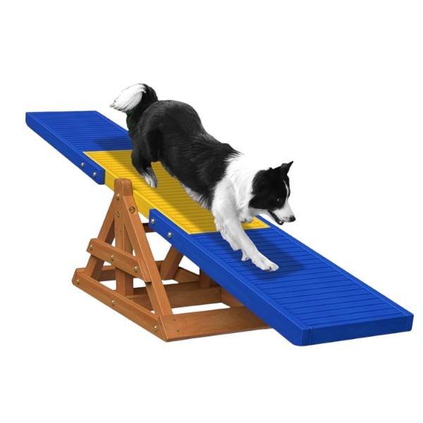 SuniBoxi Wooden Dog Agility Seesaw product.