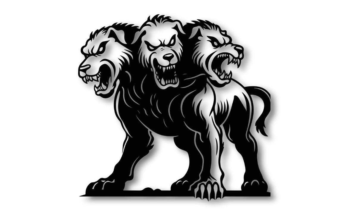An graphic of Cerberus.