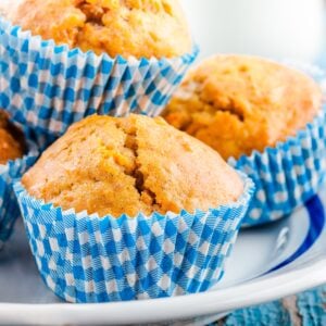 Homemade carrot cake cupcakes.