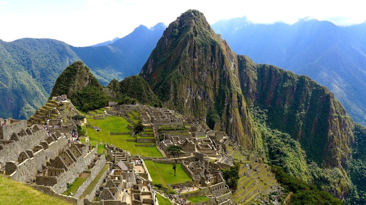 Machu Pichu ancient ruins in Peru.