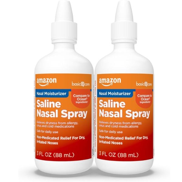 Saline nasal spray
