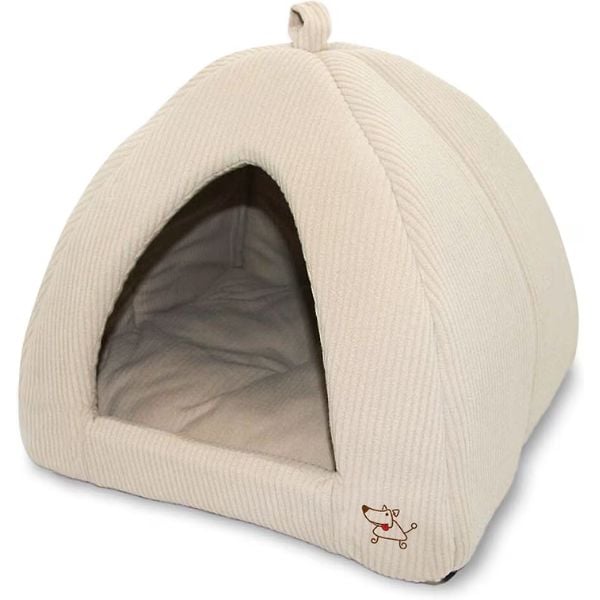 Best Pet Supplies Linen Tent Covered Cat & Dog Bed