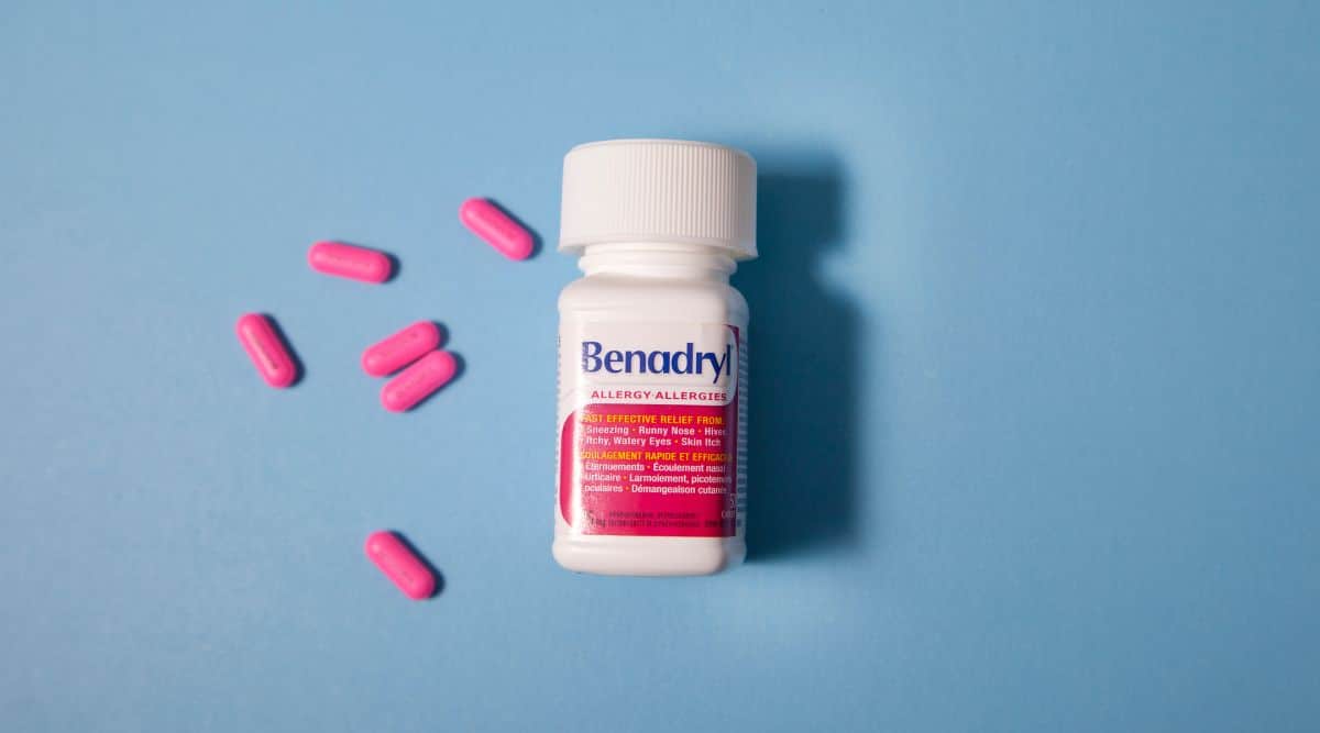 Benadryl jar.
