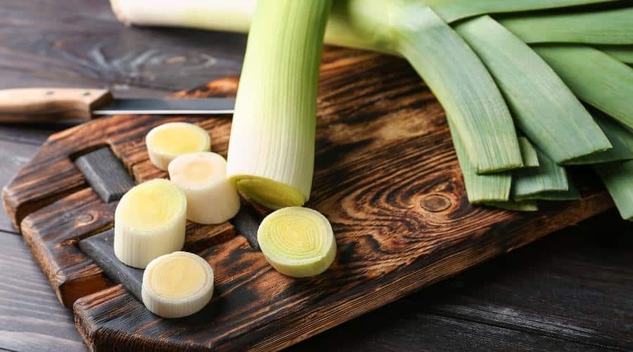 Chopped leeks