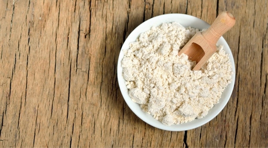 Colloidal oatmeal in bowl.