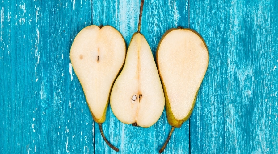 Core and Seeds of Sliced Open Fruit
