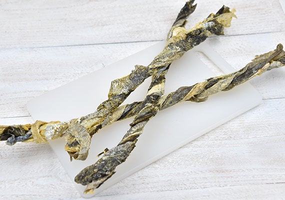 Individual sticks of Polkadog Cod Skins for dogs