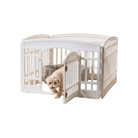 Iris 4 panel playpen with door in white