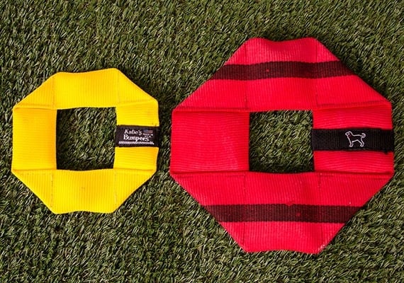 Katies Bumper Frequent Flyer Small And Large compared side by side