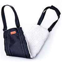 Portable dog sling to support hind legs during stair climbing