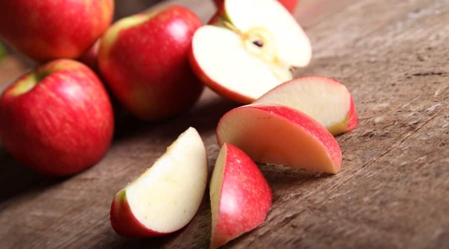 Red Fruit Cut on a Table
