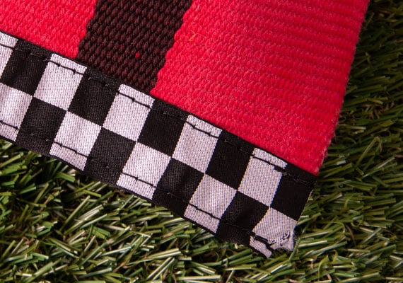 Seams torn on the end of fire hose dog toy