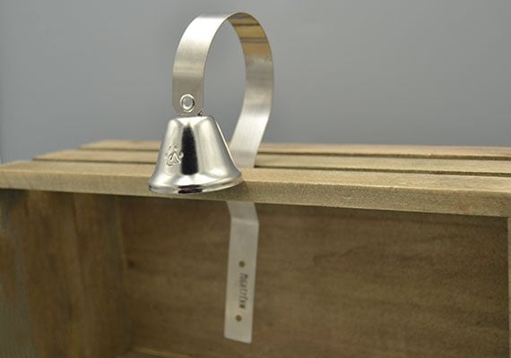 Shop doorbell that is mounted on wall or door for dog to ring