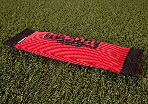 Side View of Outward Hound Fire Hose Fetch N Squeak Dog Toy