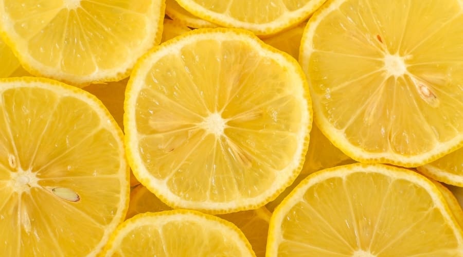 Sliced Yellow Citrus Fruit