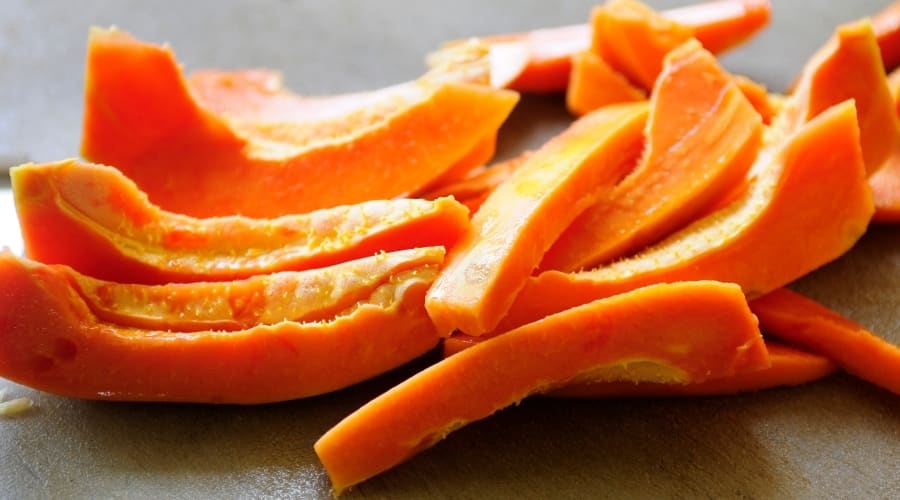 Sliced up Papaya