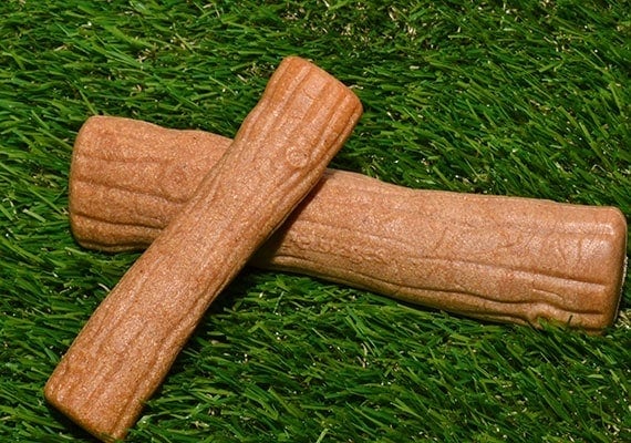 Small and medium sized ruffwood wooden chew toy