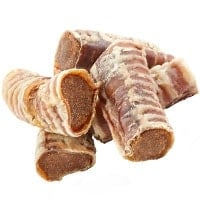 USA Bones Beef Trachea Dog Treats with bully stick and beef filling