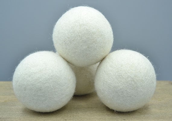 Wool Dryer Balls made from New Zealand wool winner of best pet hair remover for laundry
