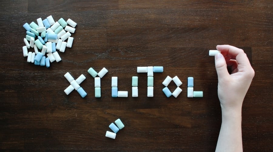 XYLITOL Spelled With Gum