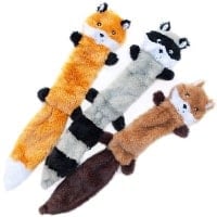 Zippy Paws Skinny Peltz - Best Stuffing Free Plush Dog Toy