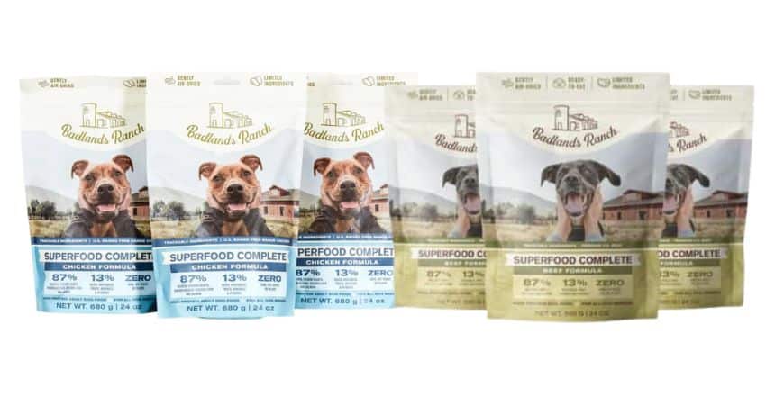 badlands range dog food two flavors