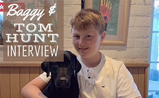 Tom Hunt & Baggy The Lab (caption: Buggy & Tom Hunt Interview)