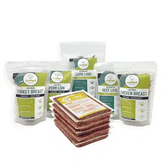 Cali Raw dog food packages