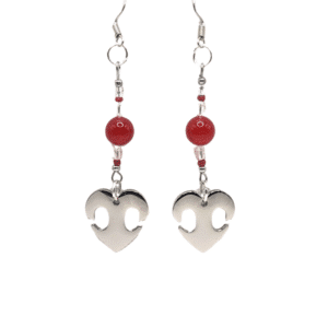 Canine Journal heart shaped paw earrings.