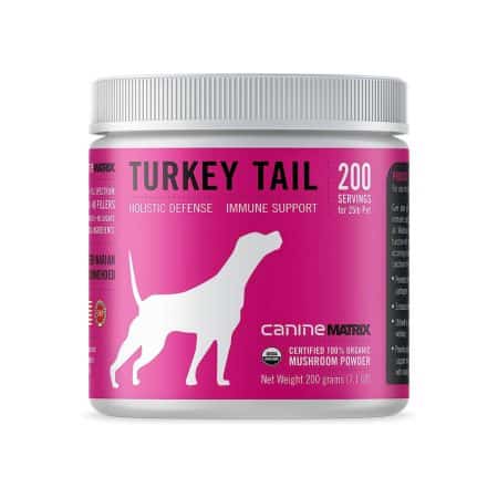 Canine Matrix Turkey Tail Mushroom Supplement.