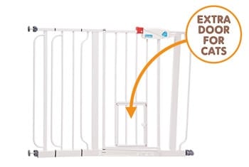 Door for cat: Carlson Extra Wide Walk Through Gate with Pet Door