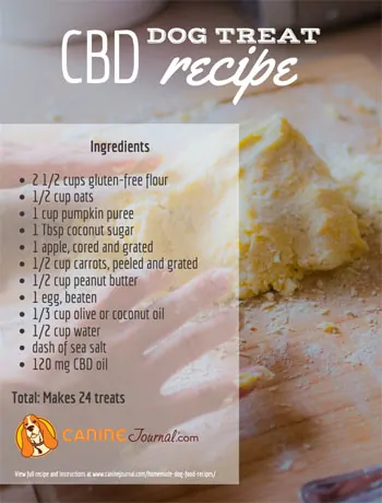CBD-Infused Dog Treats ingredient list (caption: CBD Dog Treat Recipe)