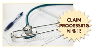 Doctor's office papers, pen and stethoscope (text in image: claim repayment winner)