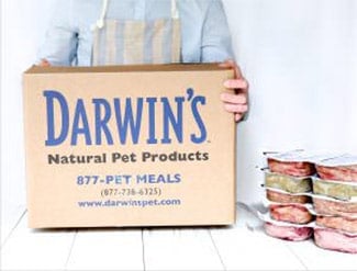 Darwin's food and person with box