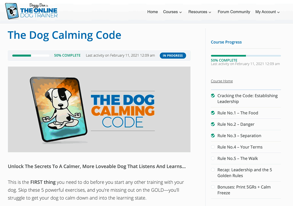 Doggy Dan's Online Dog Training Course The Dog Calming Code