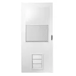 EMCO K900 Series White Vinyl Self-Storing Pet Storm Door