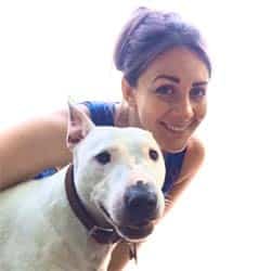 Emma Braby and dog