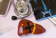 Fake dog liver with test results.