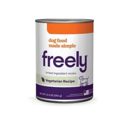 Freely vegan dog food canned