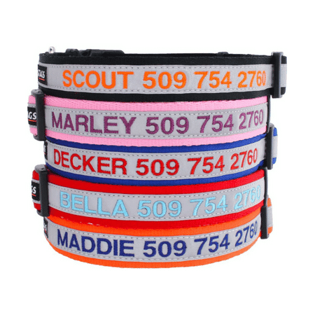 GoTags Reflective Personalized Dog Collars