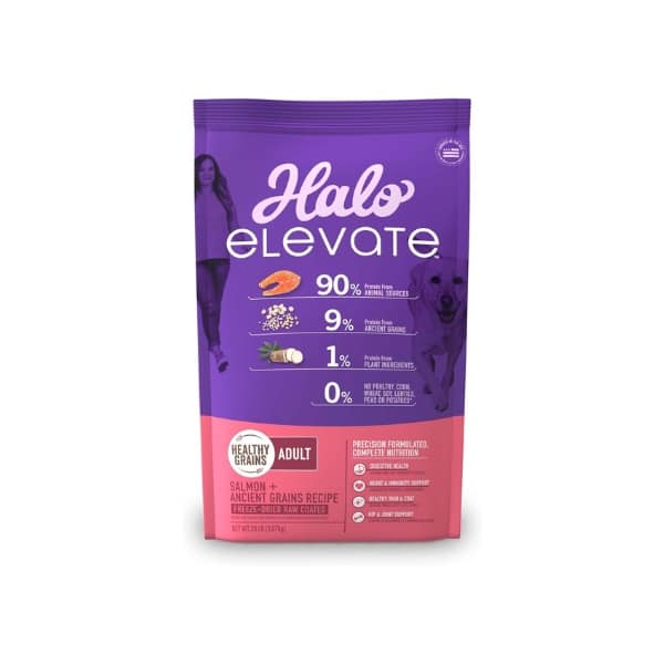 Halo Elevate Healthy Grains Salmon Recipe Adult Dry