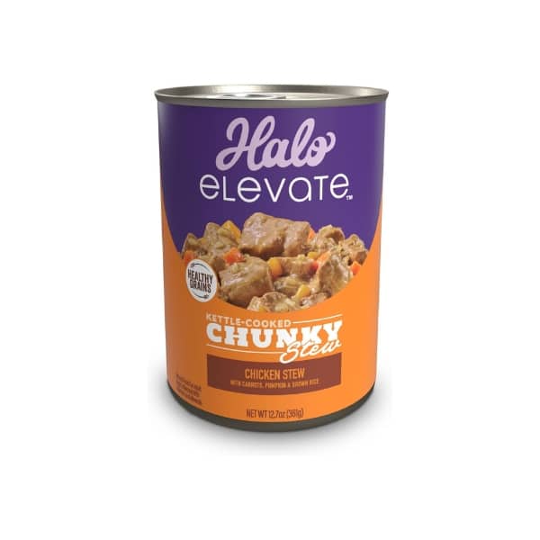 Halo Elevate Kettle Cooked Chunky Healthy Grains Chicken Stew With Carrots Pumpkin & Brown Rice