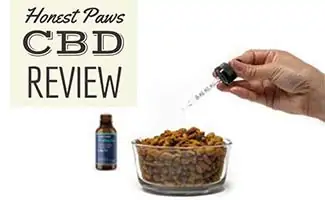 Honest Paws CBD Drops in food (caption: Honest Paws Review)