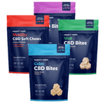 Honest Paws CBD Treats 4 pack of flavors in bags