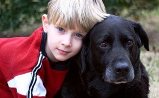 Kid Loves Old Lab