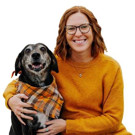 Kimberly Alt with dog Sally