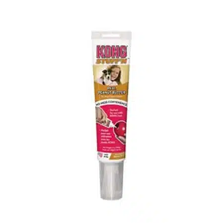 Kong's easy-squeeze tube of natural peanut butter