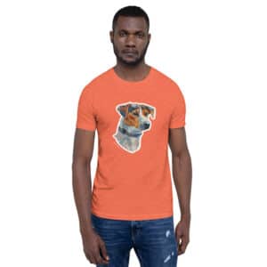 Man in Beagle shirt orange